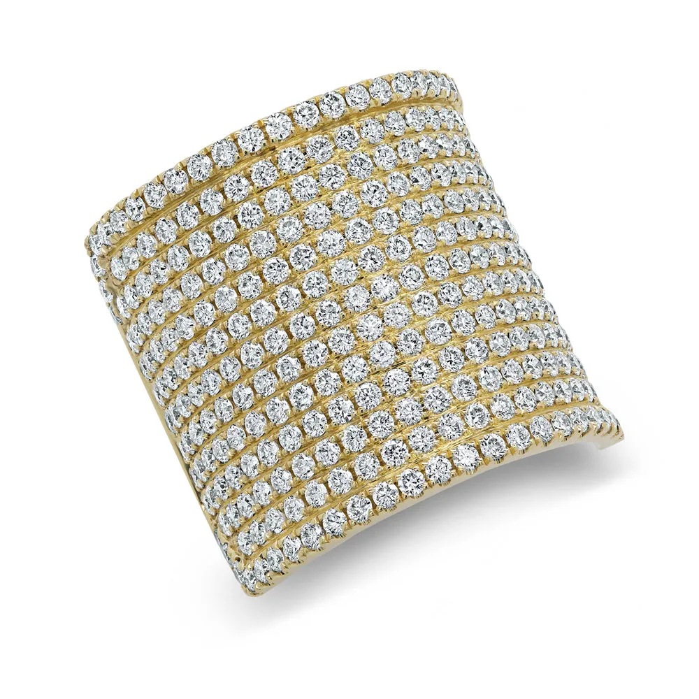 Queen's Shield Pave Diamond Ring