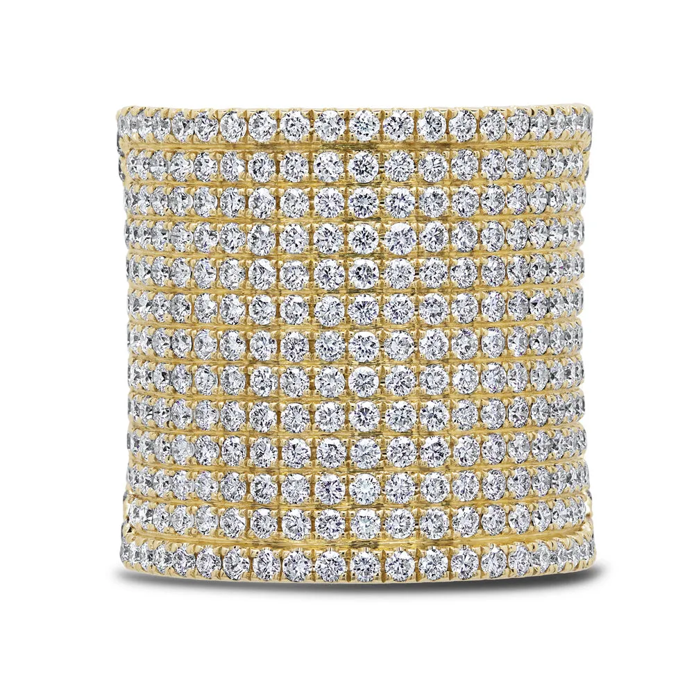 Queen's Shield Pave Diamond Ring