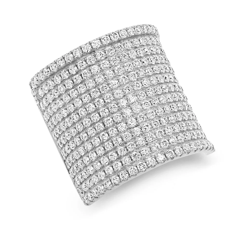 Queen's Shield Pave Diamond Ring