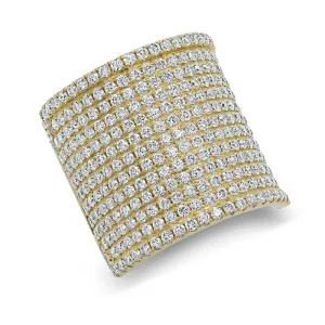 Queen's Shield Pave Diamond Ring