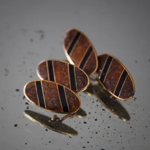 Repp Stripe English Deco Cufflinks