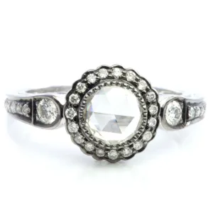 Rose Cut Diamond Engagement Ring