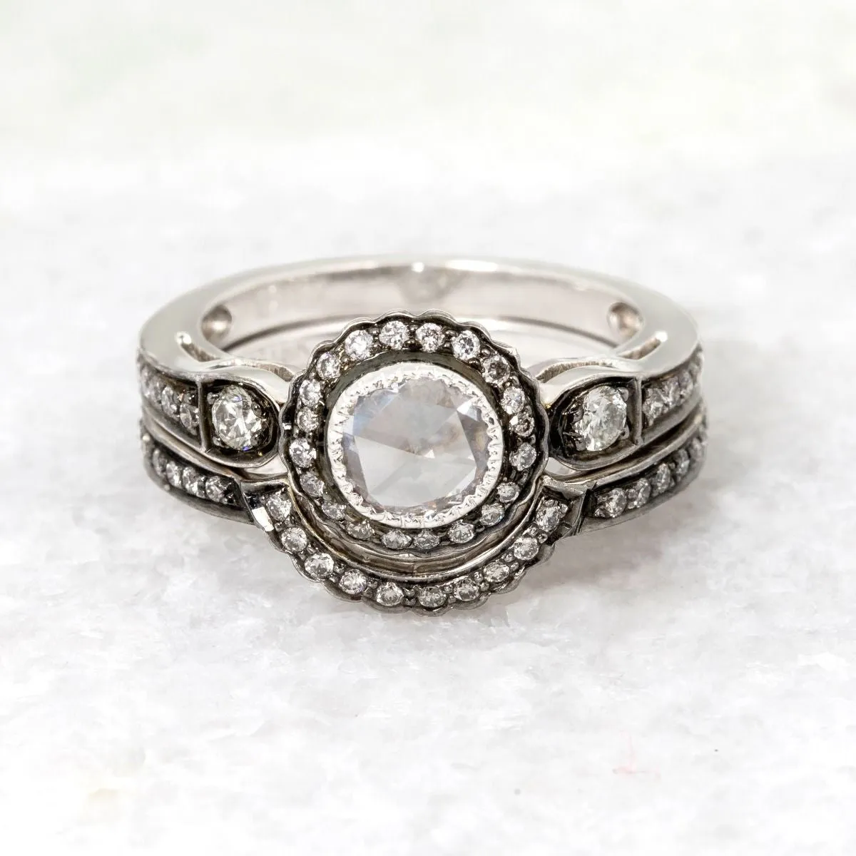 Rose Cut Diamond Engagement Ring