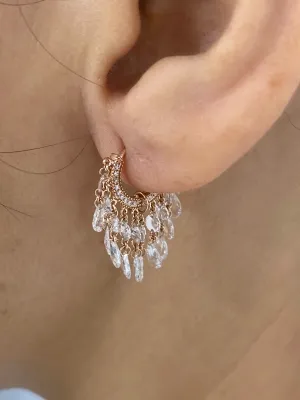 Rose Cut Diamond Shaker Earrings