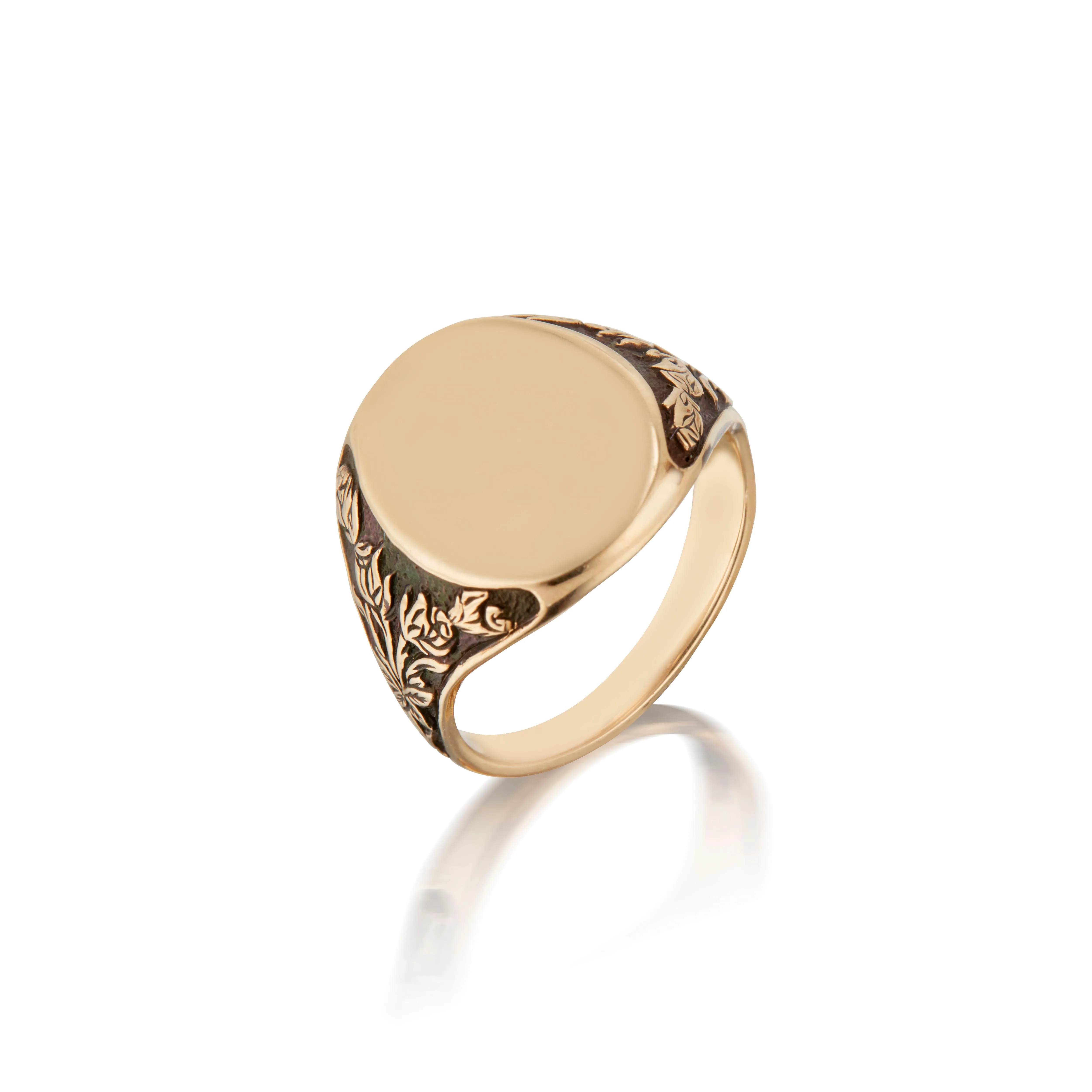 Rose Engraveable Signet Ring