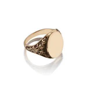 Rose Engraveable Signet Ring