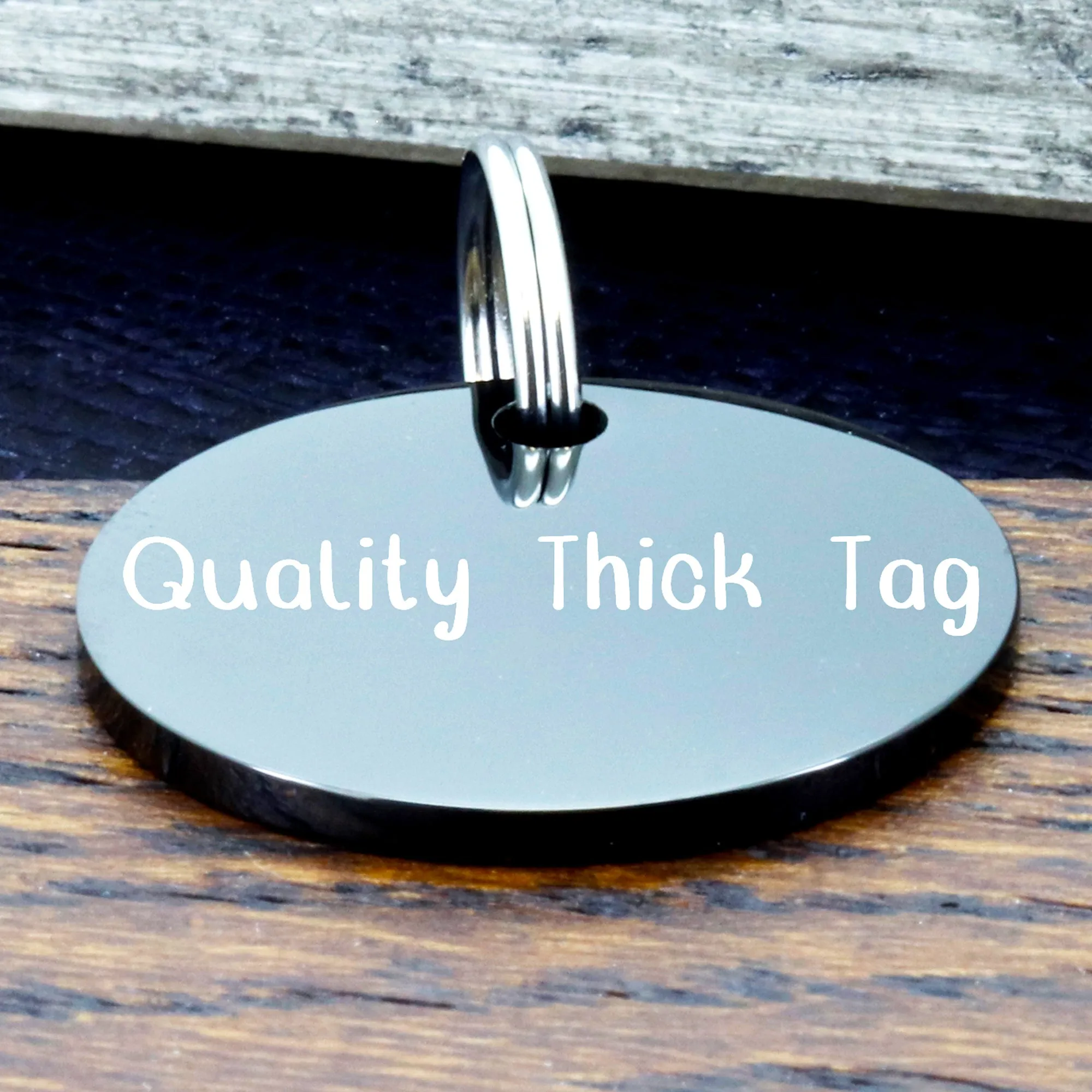 Round Shape Tag with Mountain on Top Design