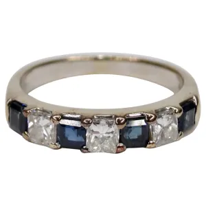 Sapphire & Diamond 14k Gold Ring