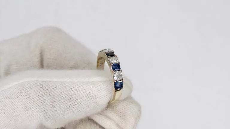 Sapphire & Diamond 14k Gold Ring
