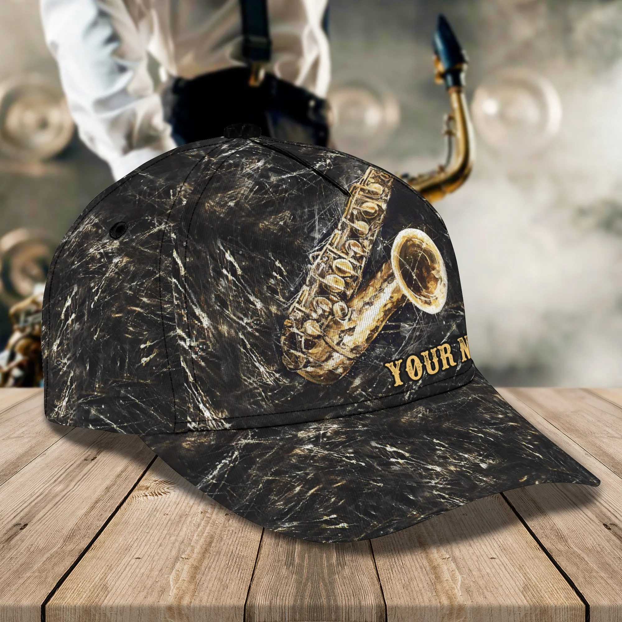 Saxophone - Personalized Name Cap