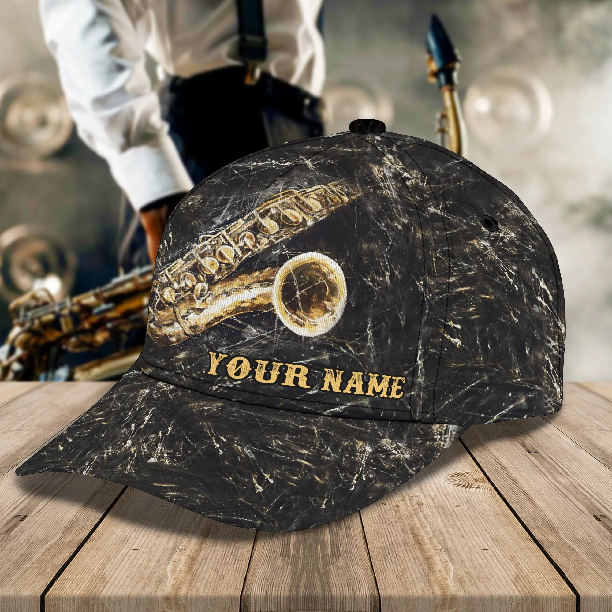 Saxophone - Personalized Name Cap
