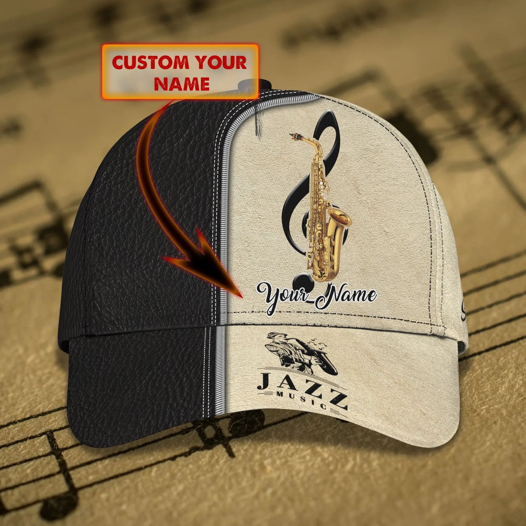 Saxophonist - Personalized Name Cap - Nsd99