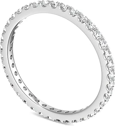 Scalloped Prong Round Diamond Eternity Ring .50ct tw