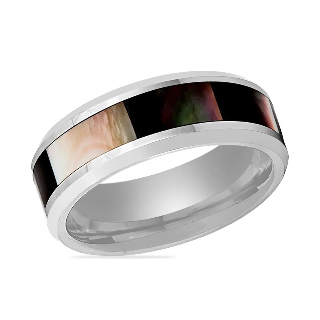 SCORPIO | Tungsten Ring Yellow Gold Off-Center Groove