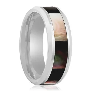 SCORPIO | Tungsten Ring Yellow Gold Off-Center Groove