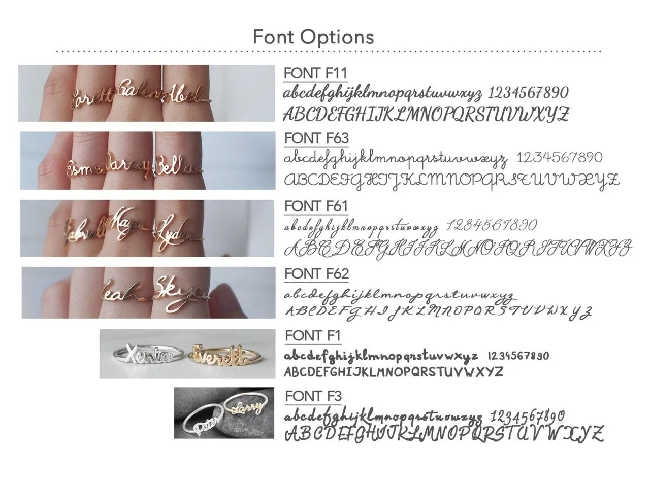 Script Personalized Ring