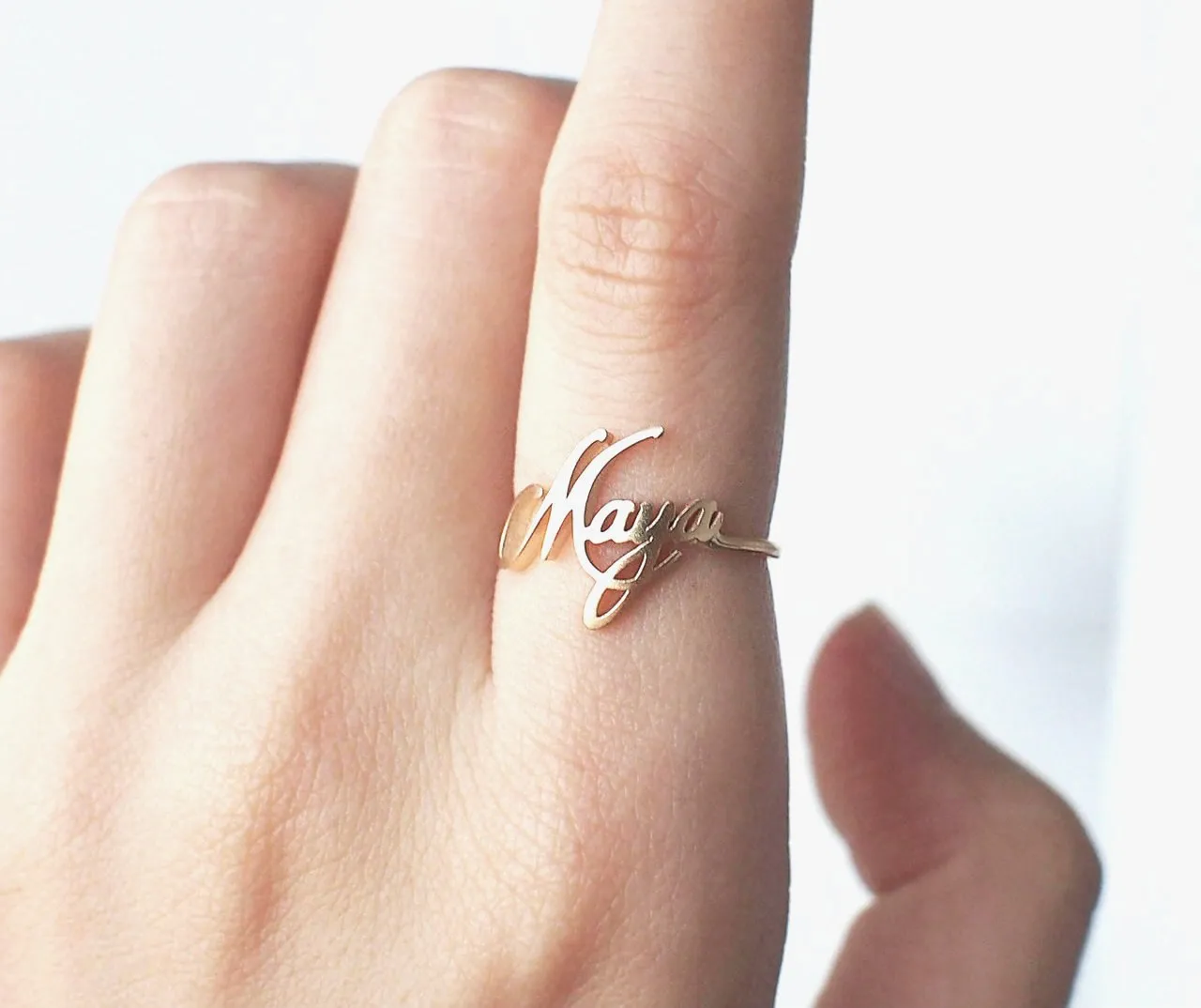 Script Personalized Ring