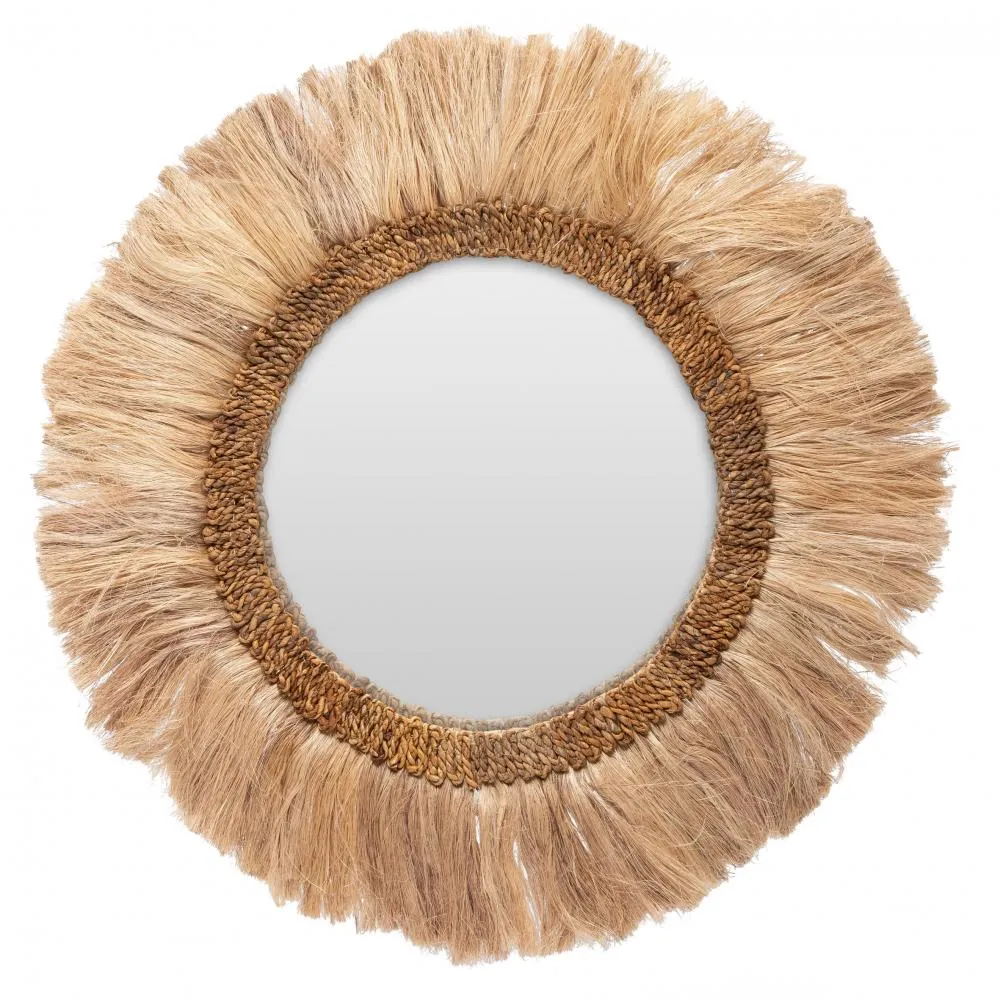 Seagrass Boho Wall Round Mirror by Bazar Bizar I SPAFAIR