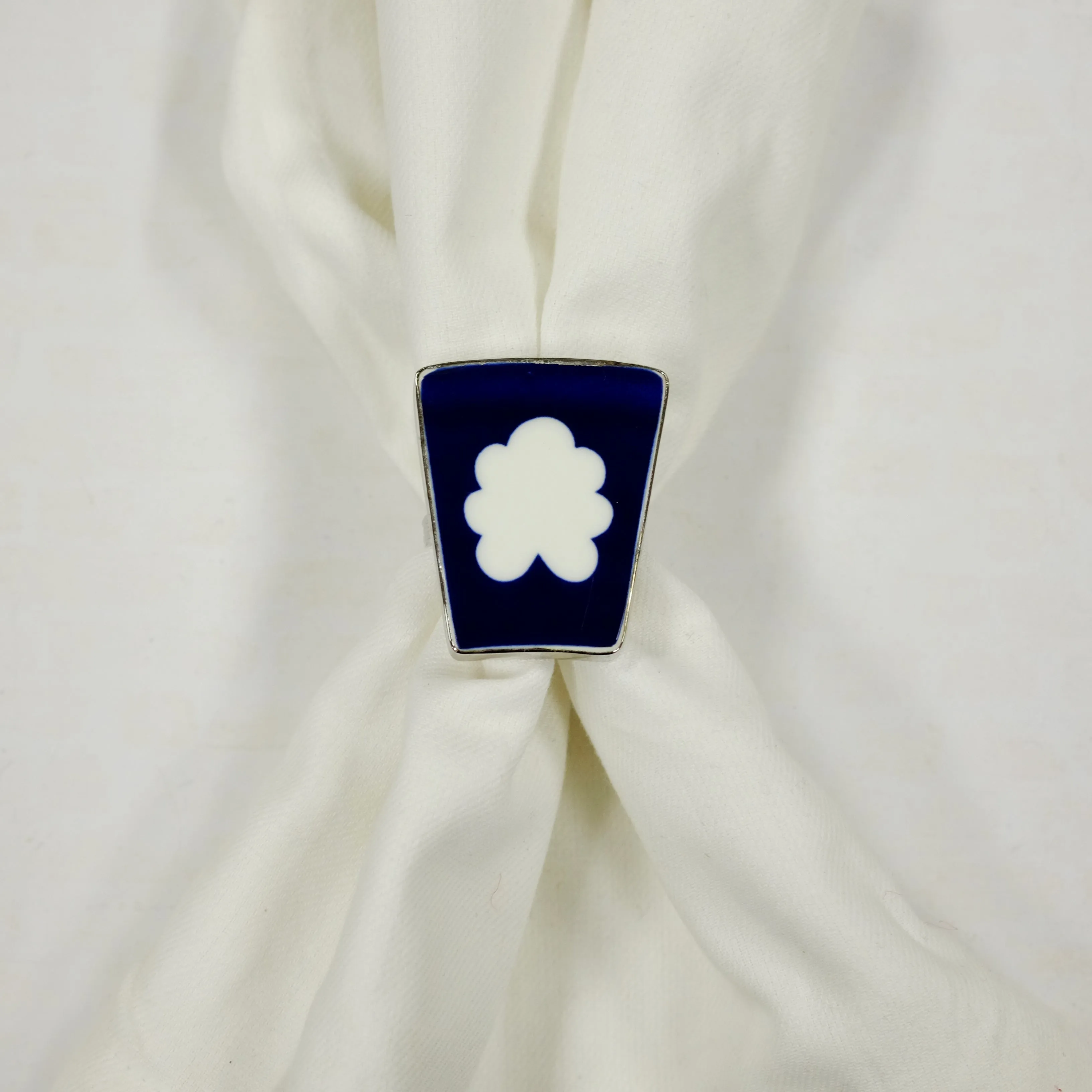 Set of 4 Bold Navy Napkin Rings