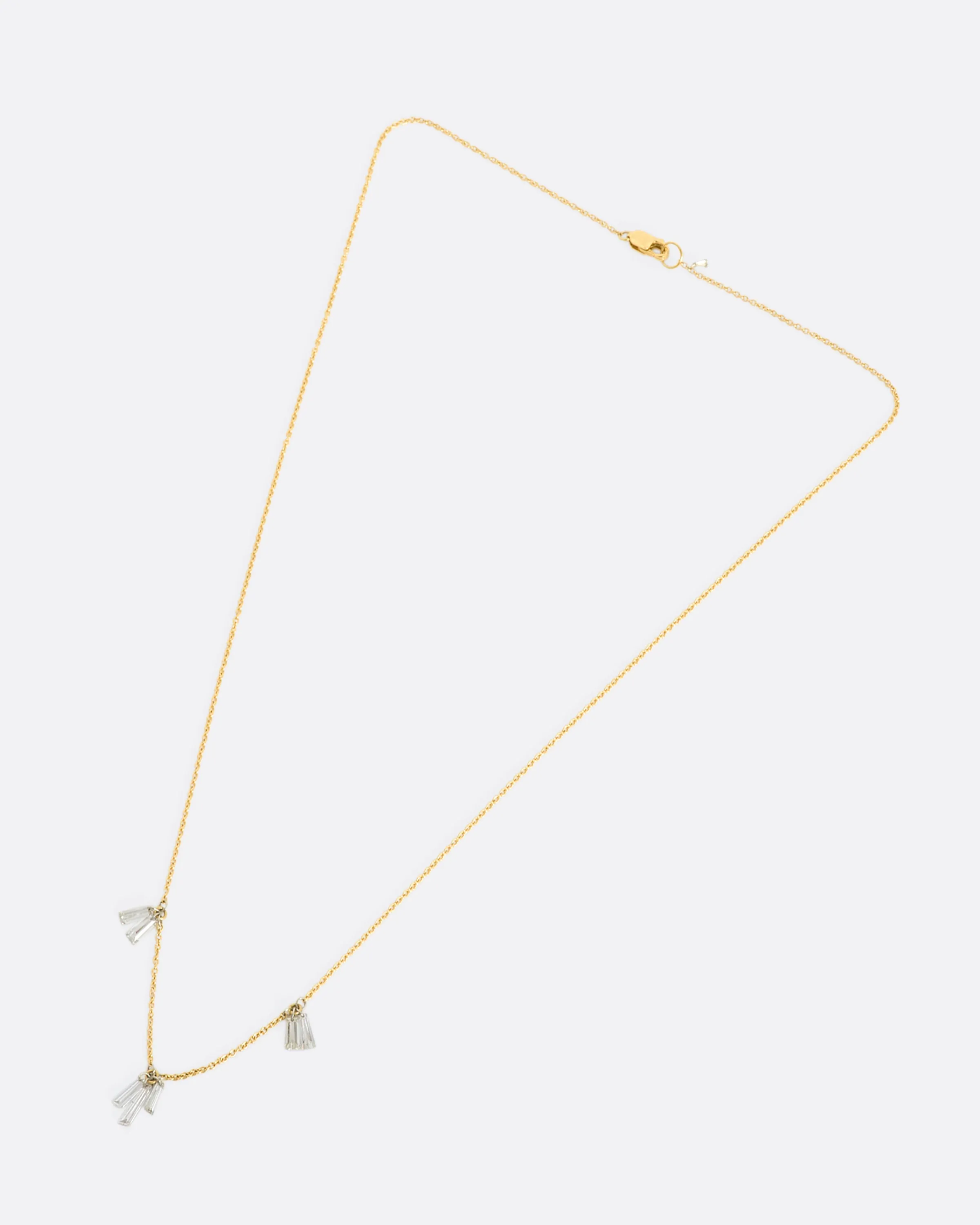 Seven Baguette Diamond Necklace