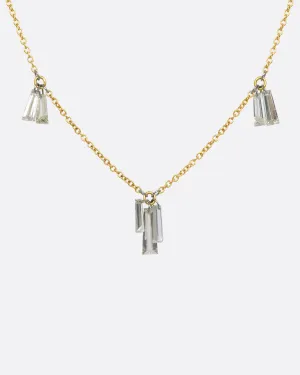 Seven Baguette Diamond Necklace