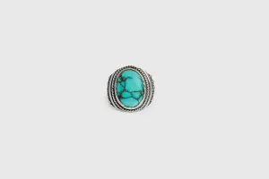 Signed Turquoise Navajo Ring