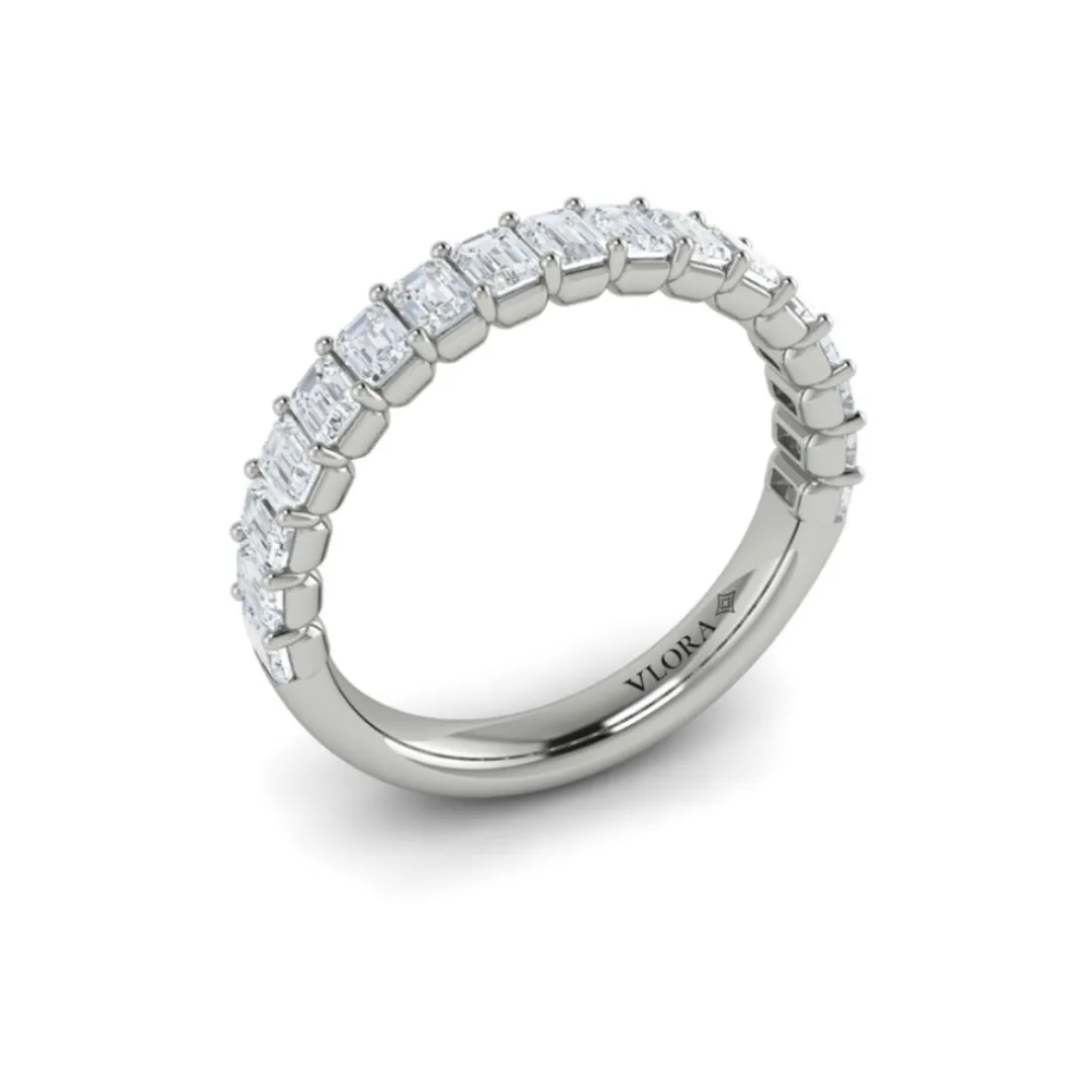 Sincerely, Springer's by Vlora Platinum Emerald Diamond Band