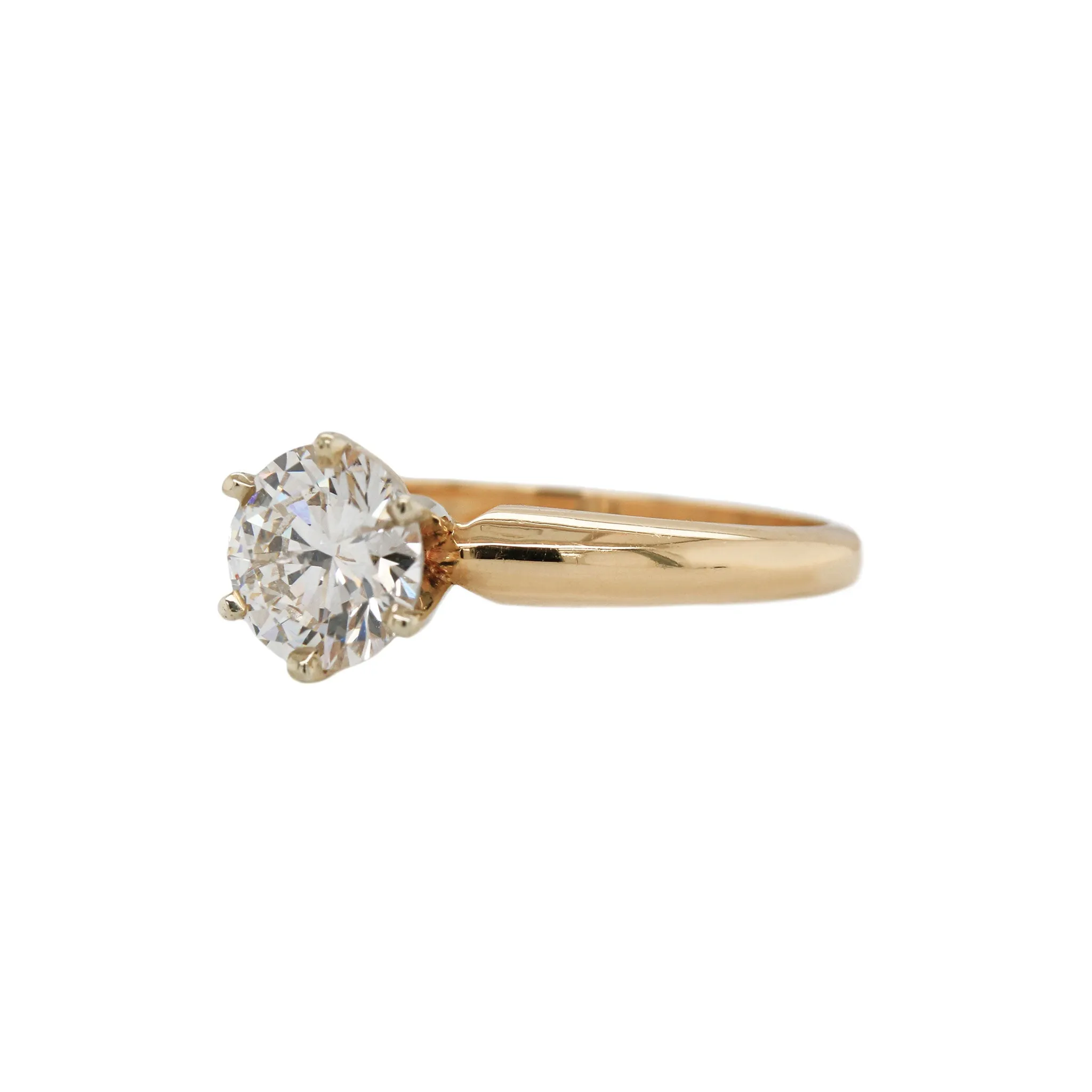 Six Prong Round Brilliant Diamond Ring