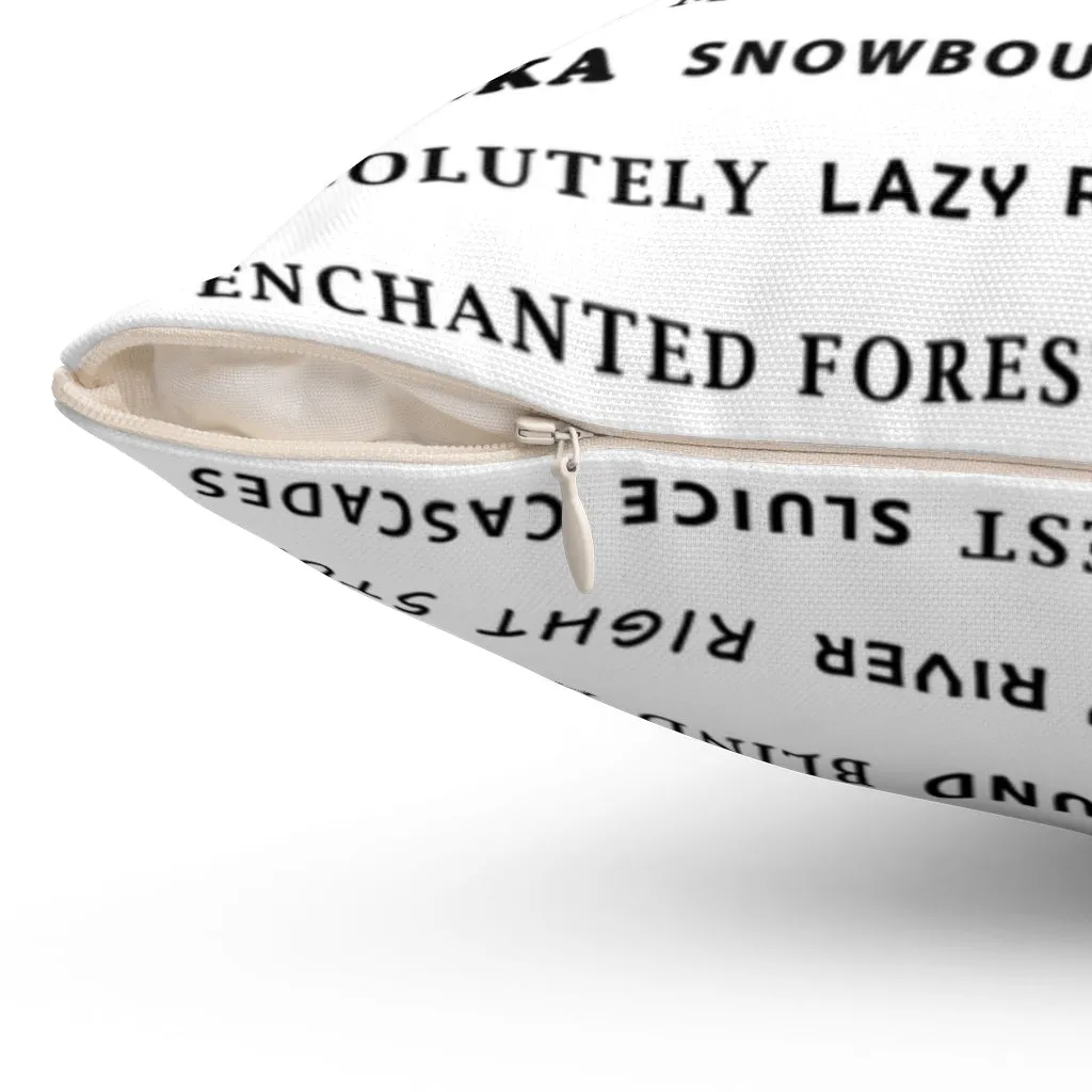 Skiing Trails Sunday River - Throw Pillow