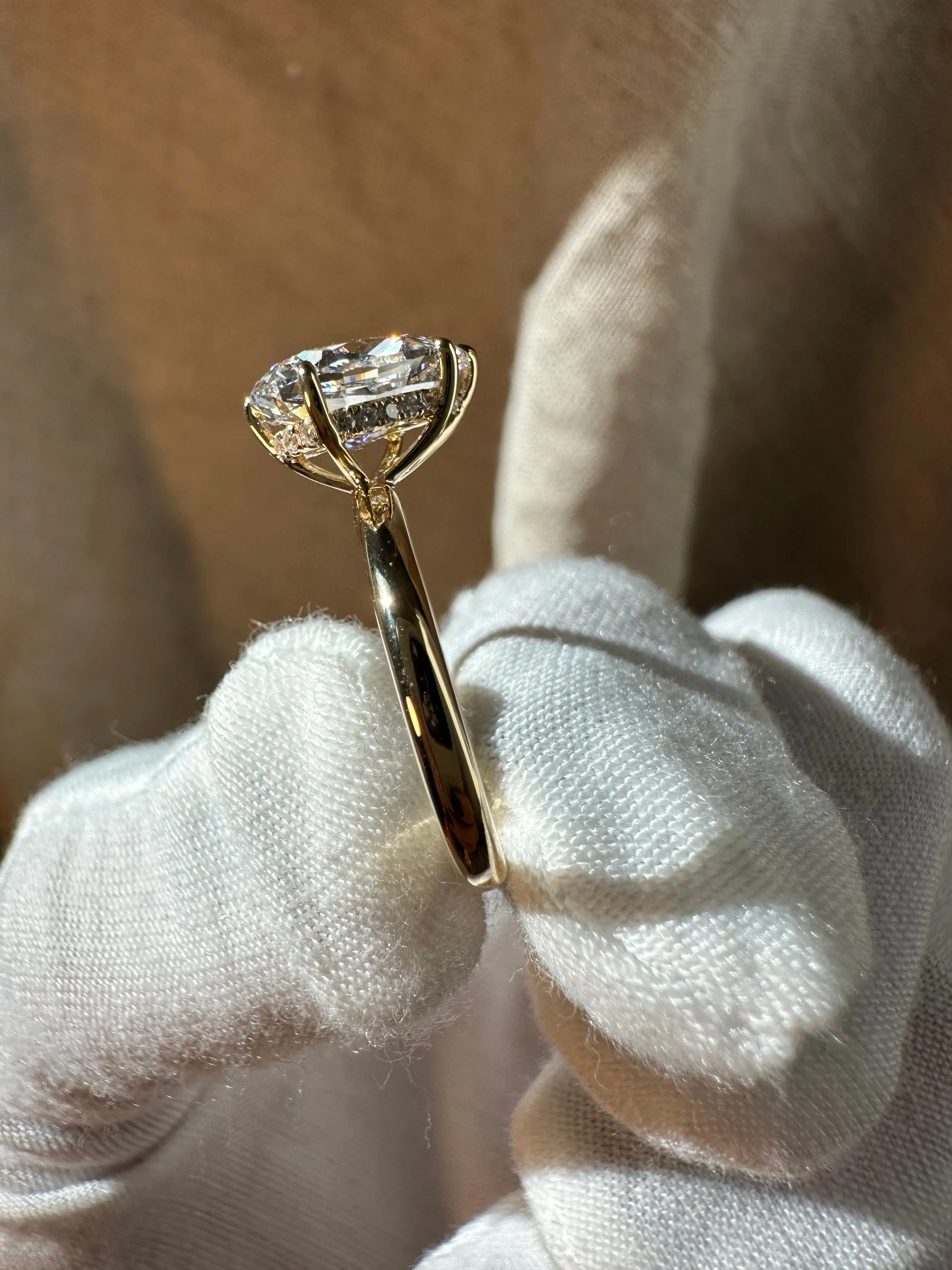 Slanted Pear Diamond Ring