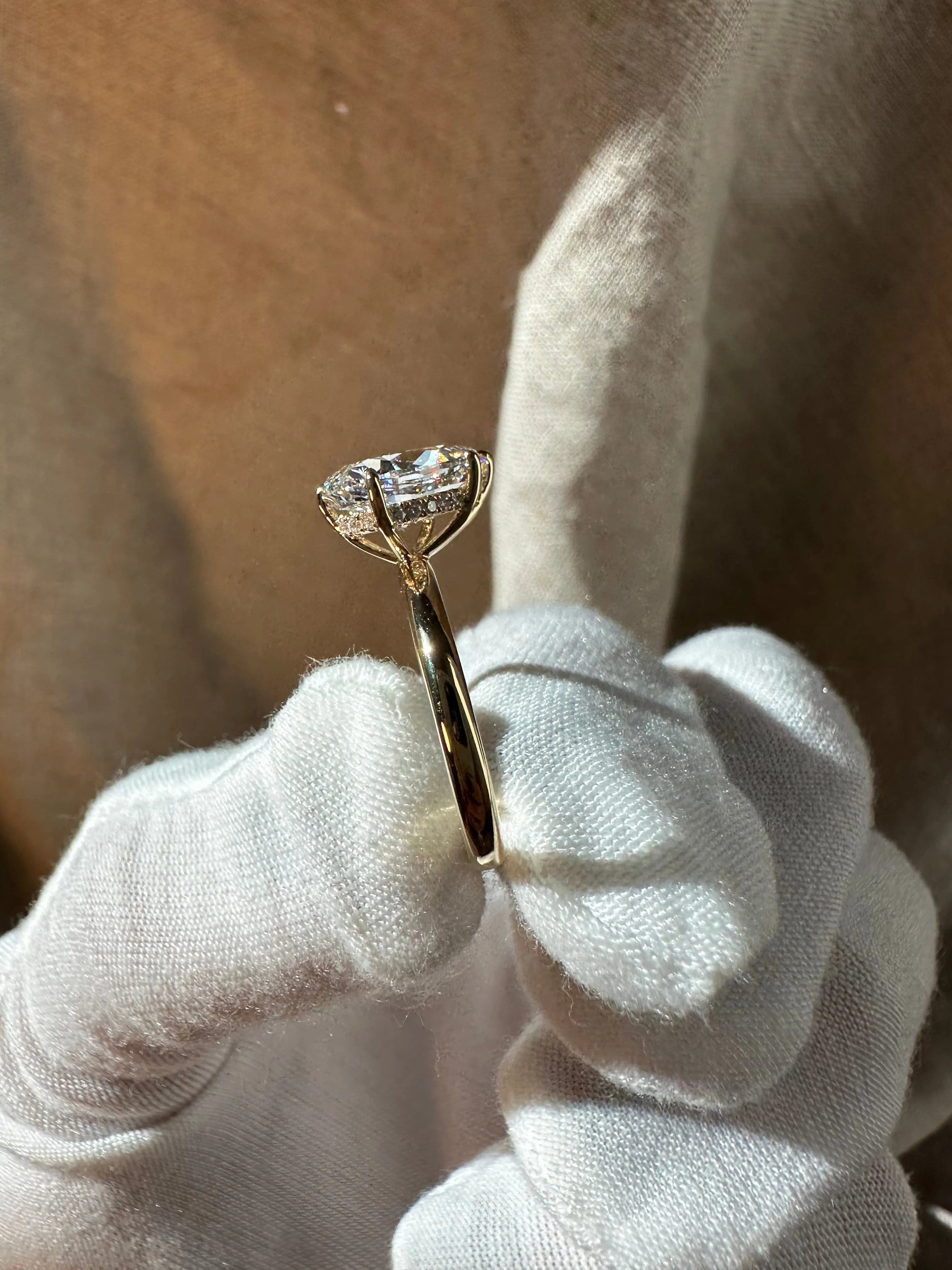 Slanted Pear Diamond Ring