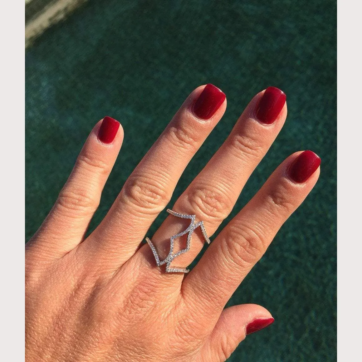 Spade Pave Ring