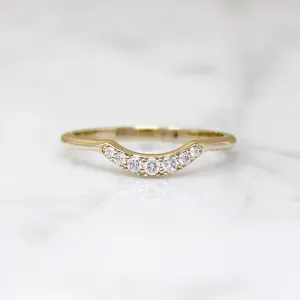 Sparkling Diamond Nesting Band in Recycled Gold
