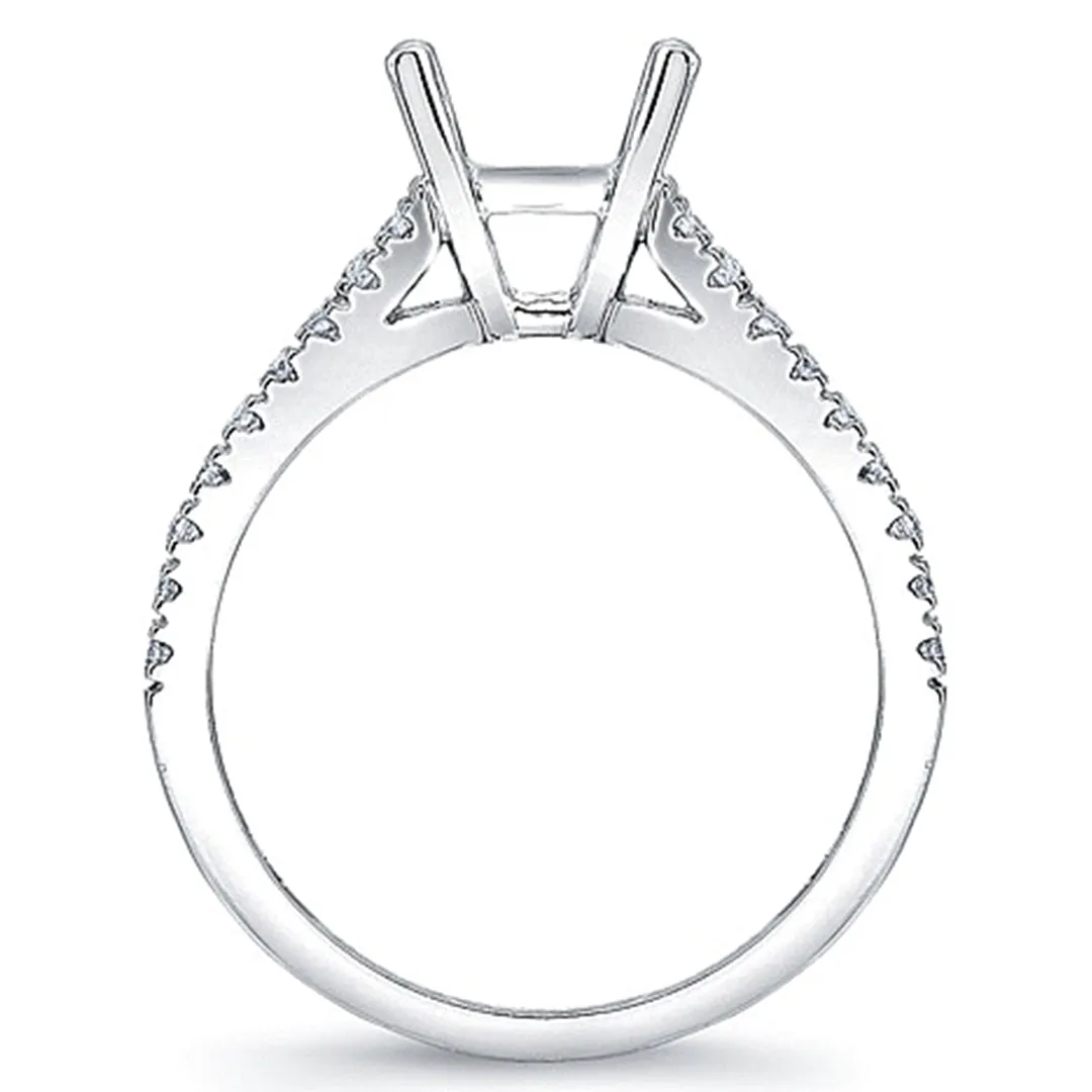 Split Shank Pave Diamond Engagement Ring