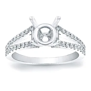 Split Shank Pave Diamond Engagement Ring