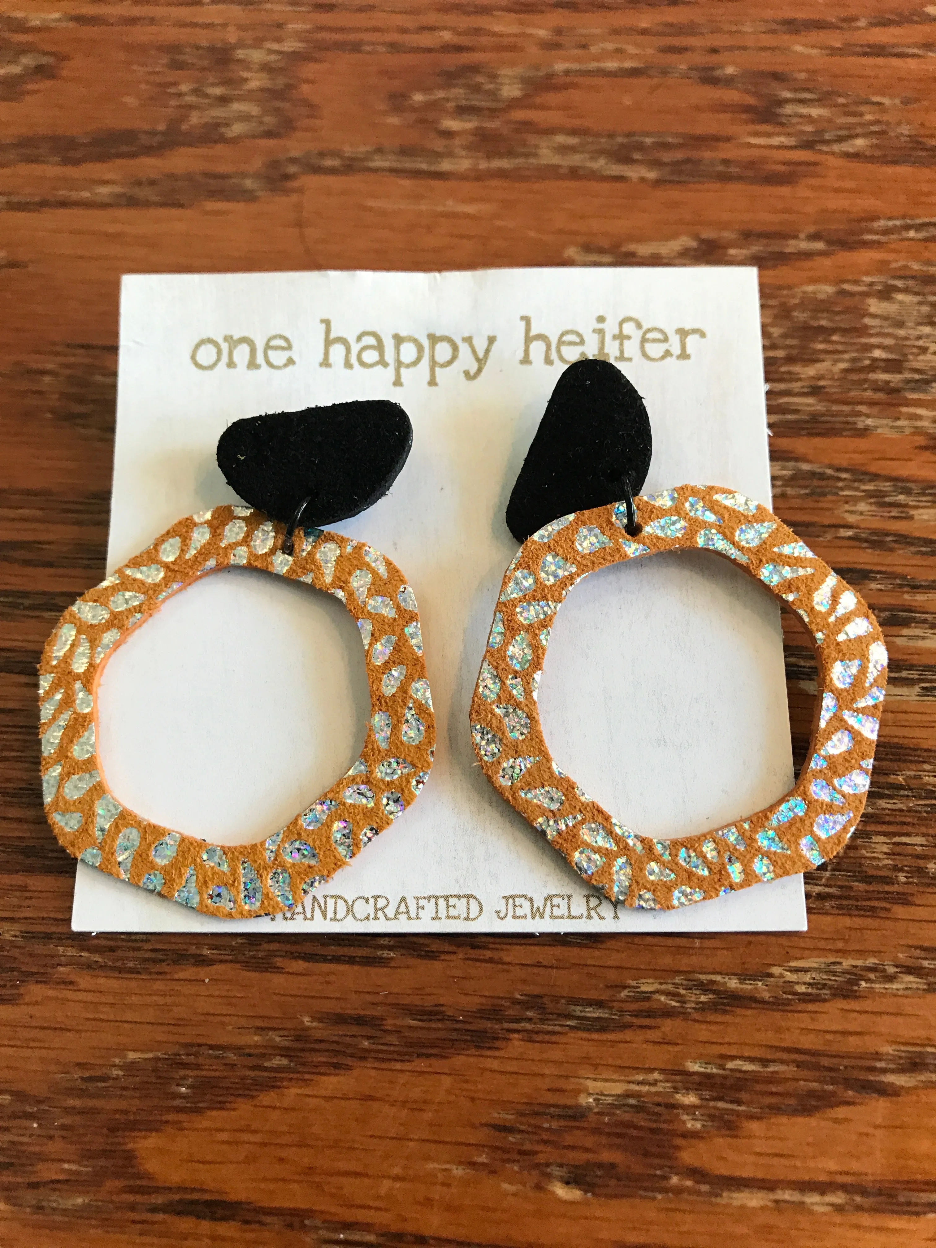 Spotted Octagon Earrings