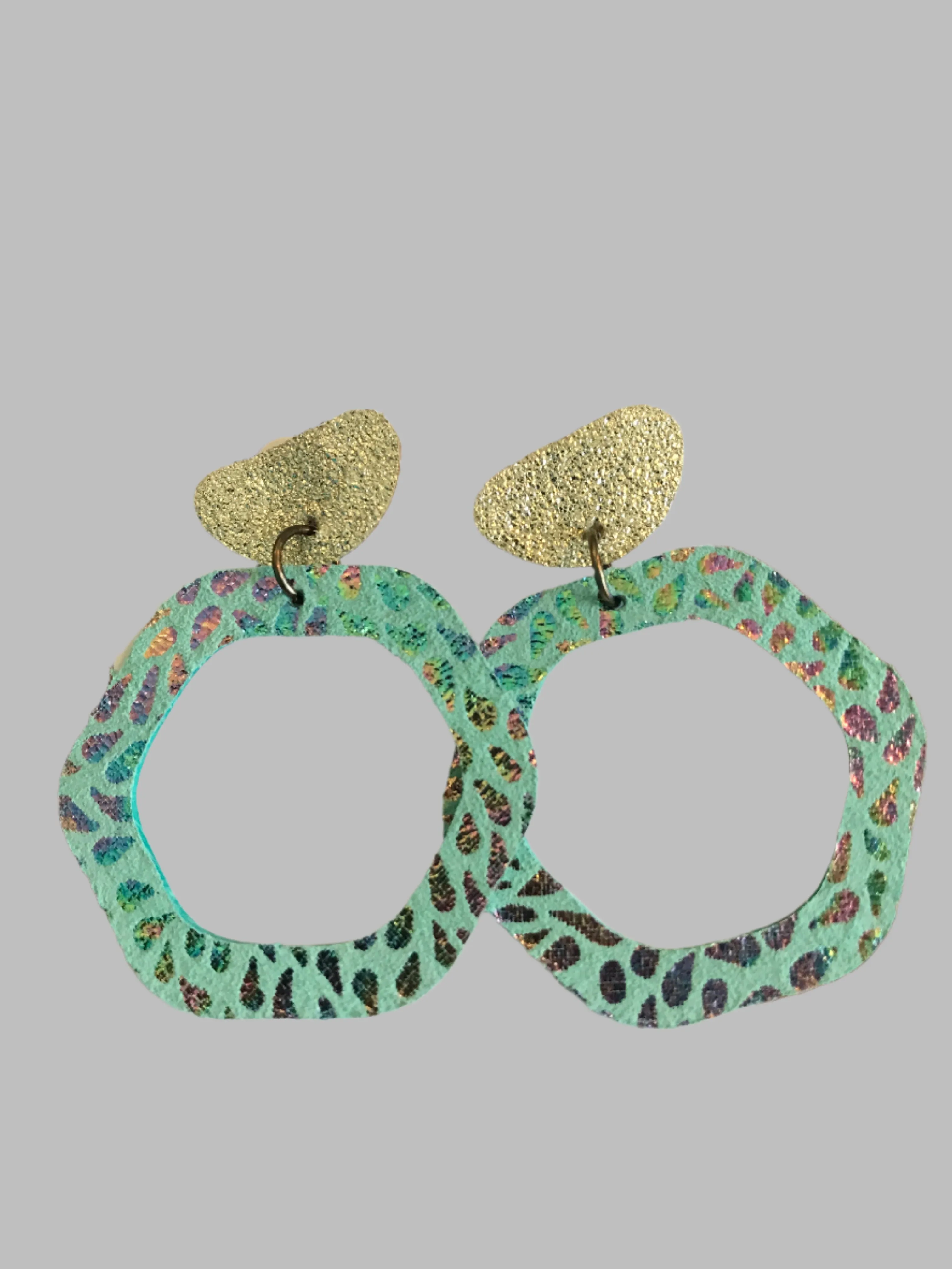 Spotted Octagon Earrings