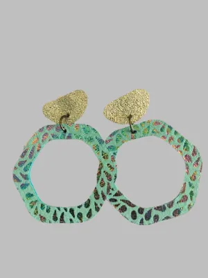 Spotted Octagon Earrings