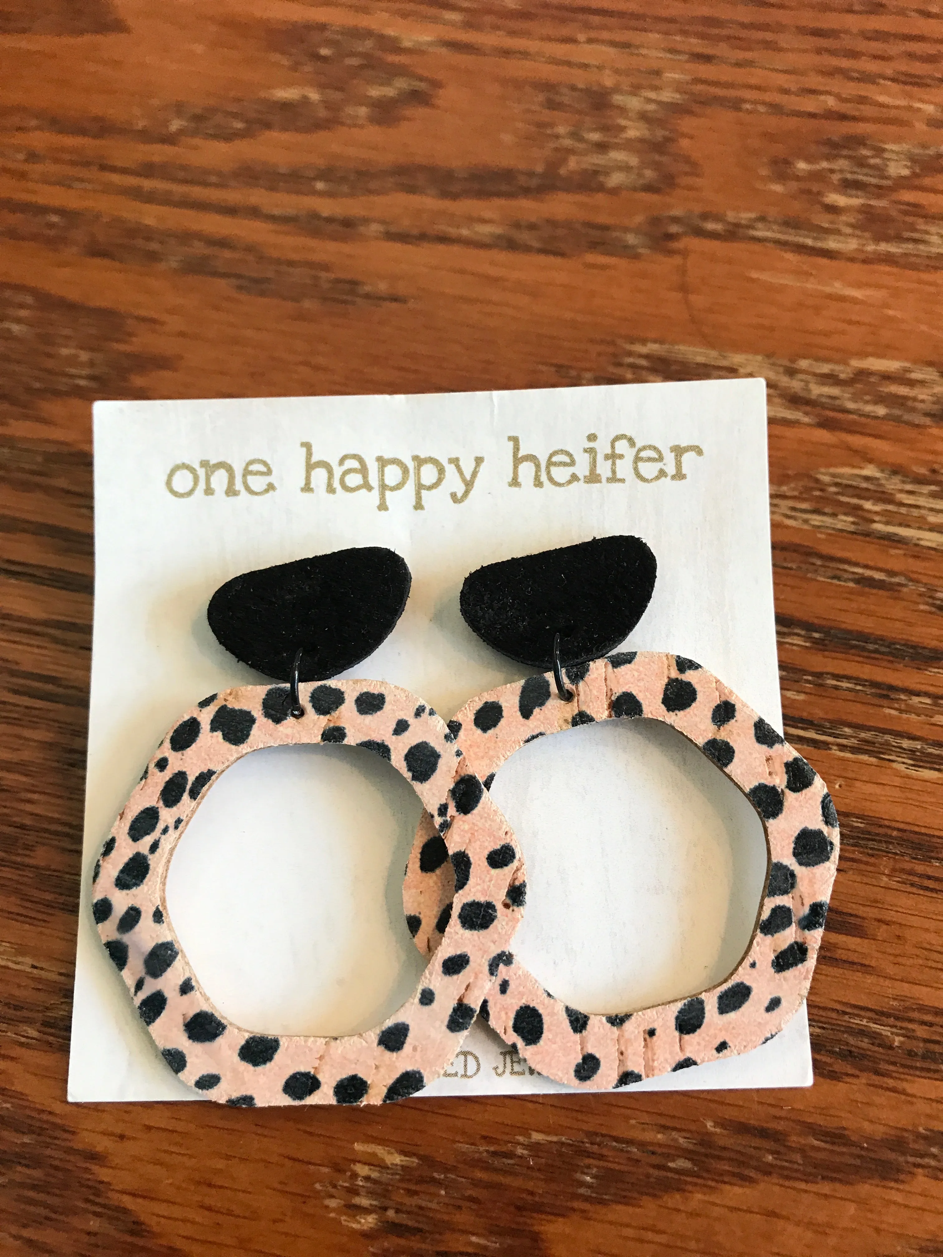 Spotted Octagon Earrings