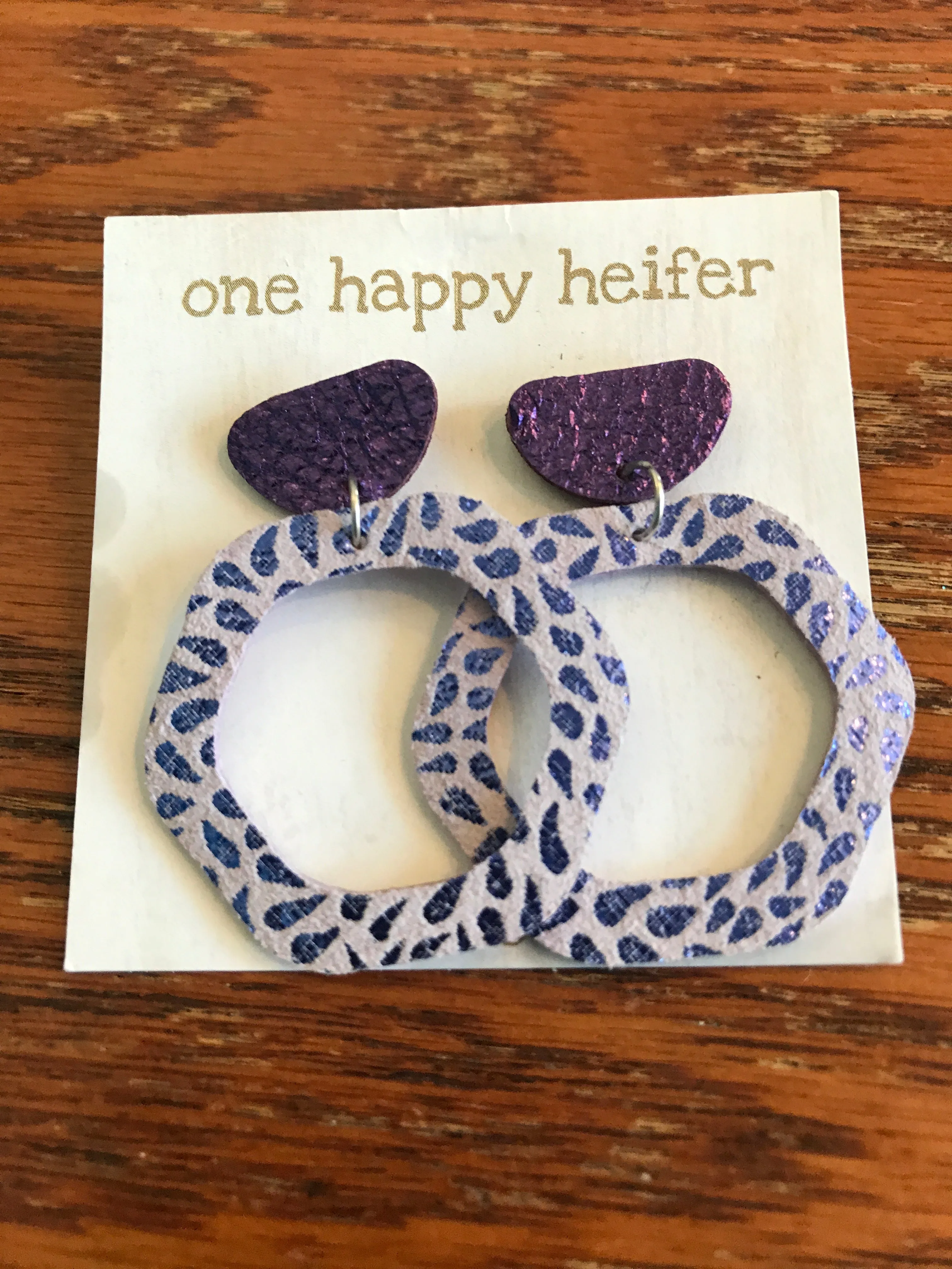 Spotted Octagon Earrings