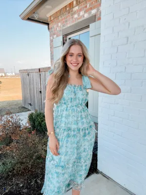 Spring Dance Floral Midi Dress