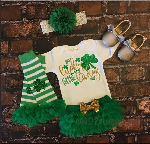 St Patricks Day Lucky Little Lady Bodysuit