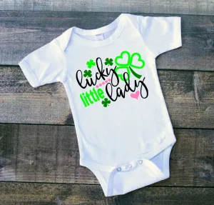 St Patricks Day Lucky Little Lady Bodysuit