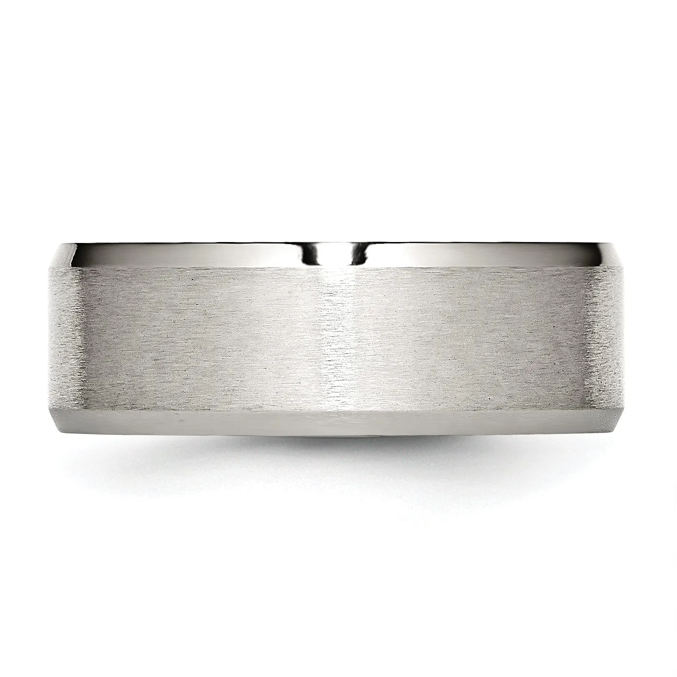 Stainless Steel Beveled Edge Brushed Polished Band