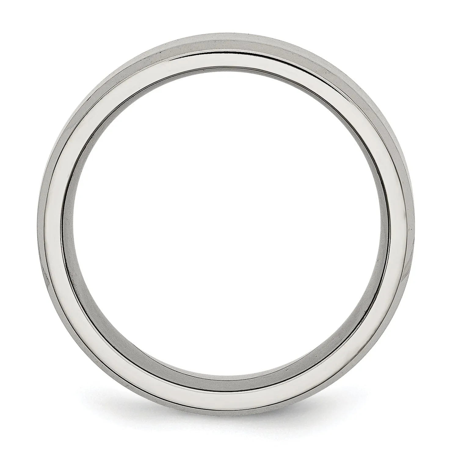 Stainless Steel Beveled Edge Brushed Polished Band