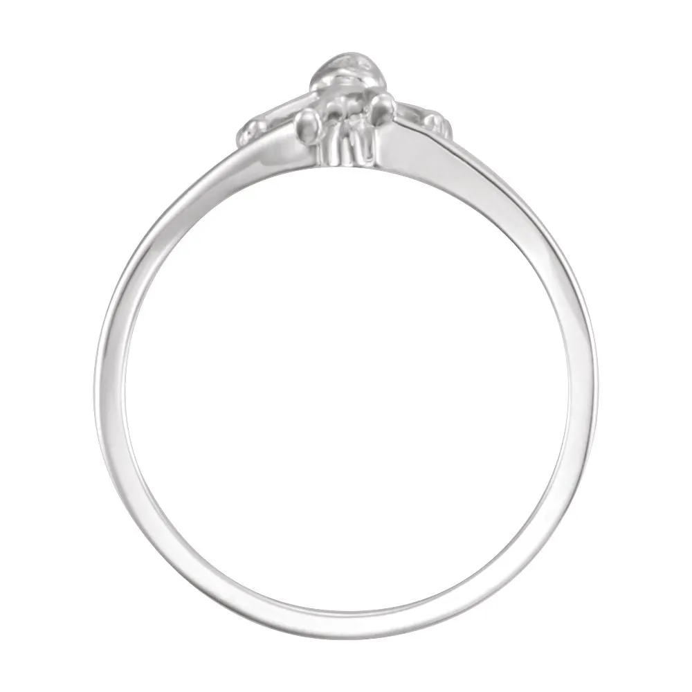 Sterling Silver Angel Chastity Ring Size 7 with Packaging