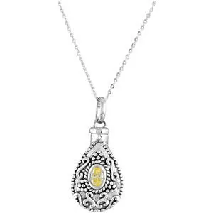 Sterling Silver Birthstone Tear Ash Holder Necklace