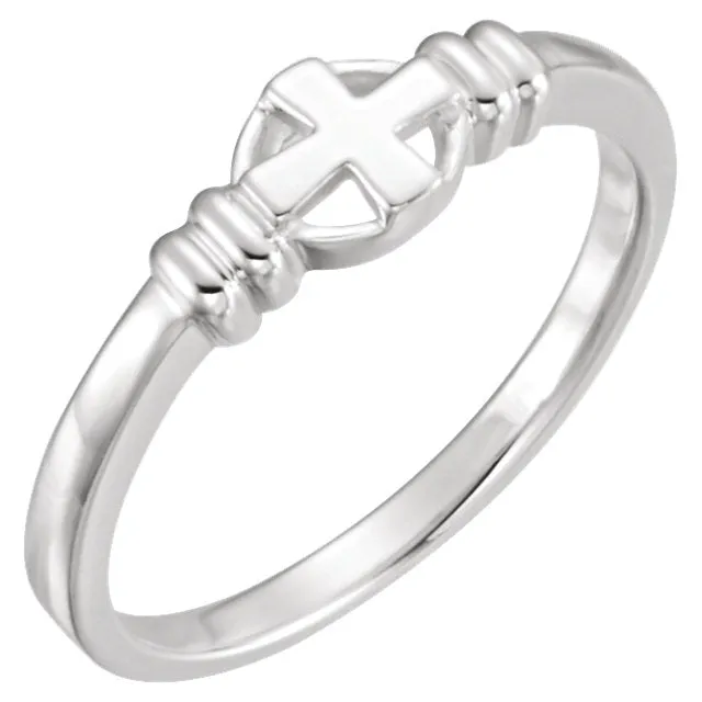Sterling Silver Chastity Ring, Size 7