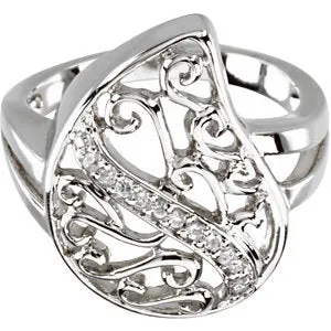 Sterling Silver Comfort Tear Ring Size 7
