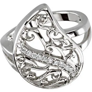 Sterling Silver Comfort Tear Ring Size 7